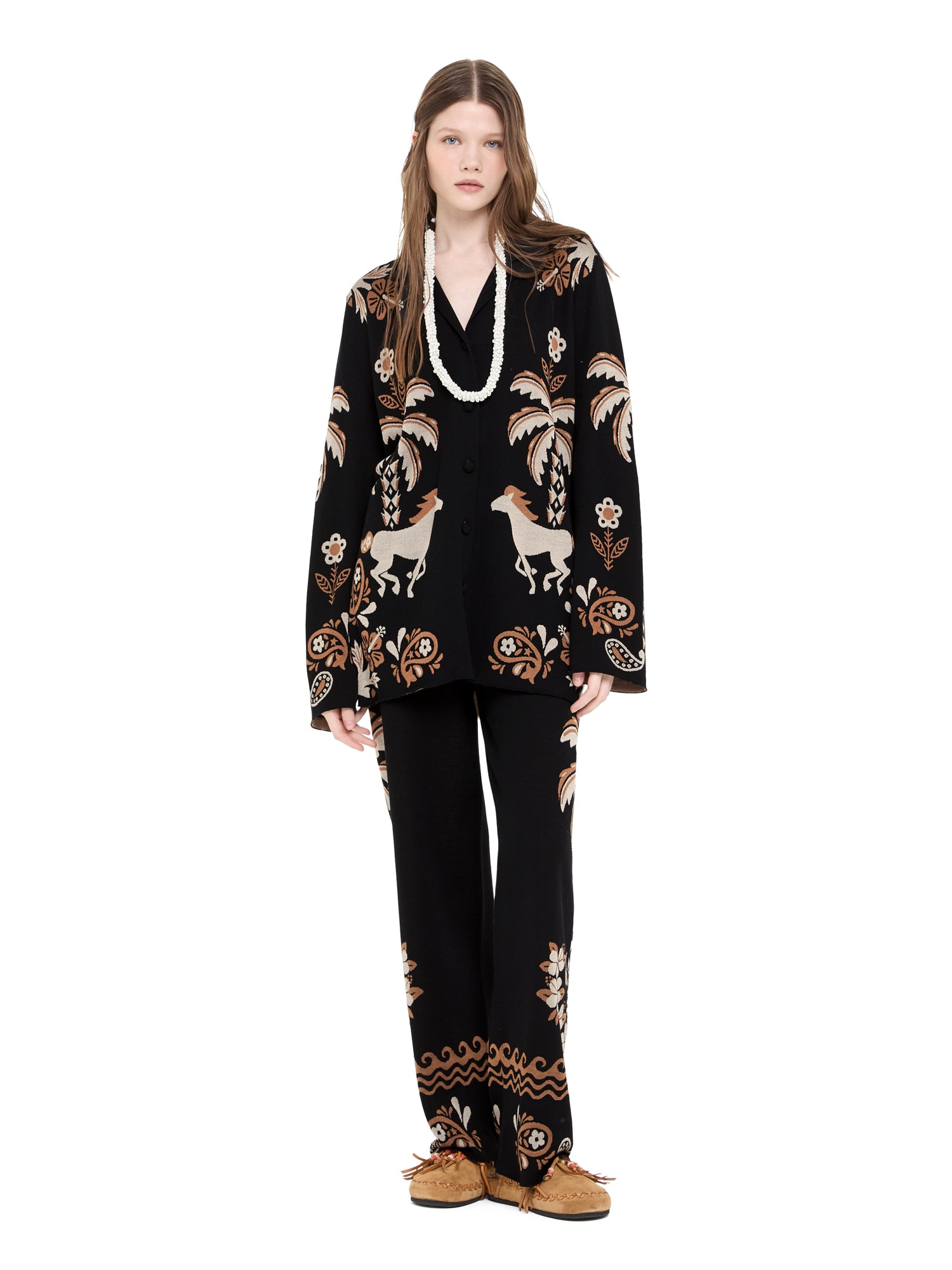 Alanui-Tops & Shirts-Woman-Black/Camel-LWHY001E26KNI001-3
