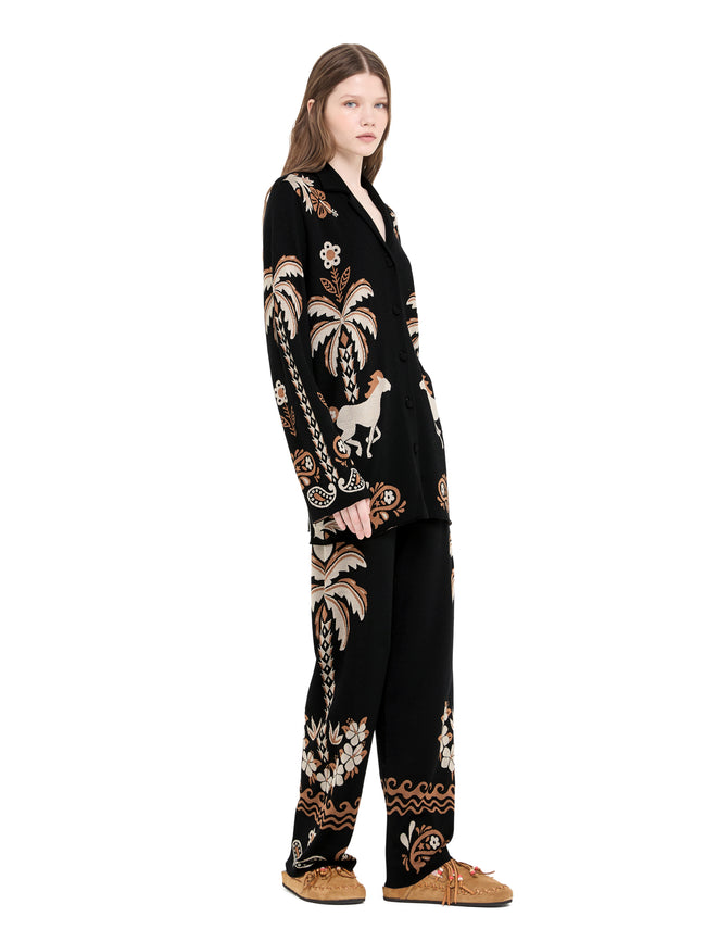 Alanui-Tops & Shirts-Woman-Black/Camel-LWHY001E26KNI001