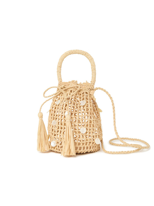 Precious Moments Raffia Satchel Bag