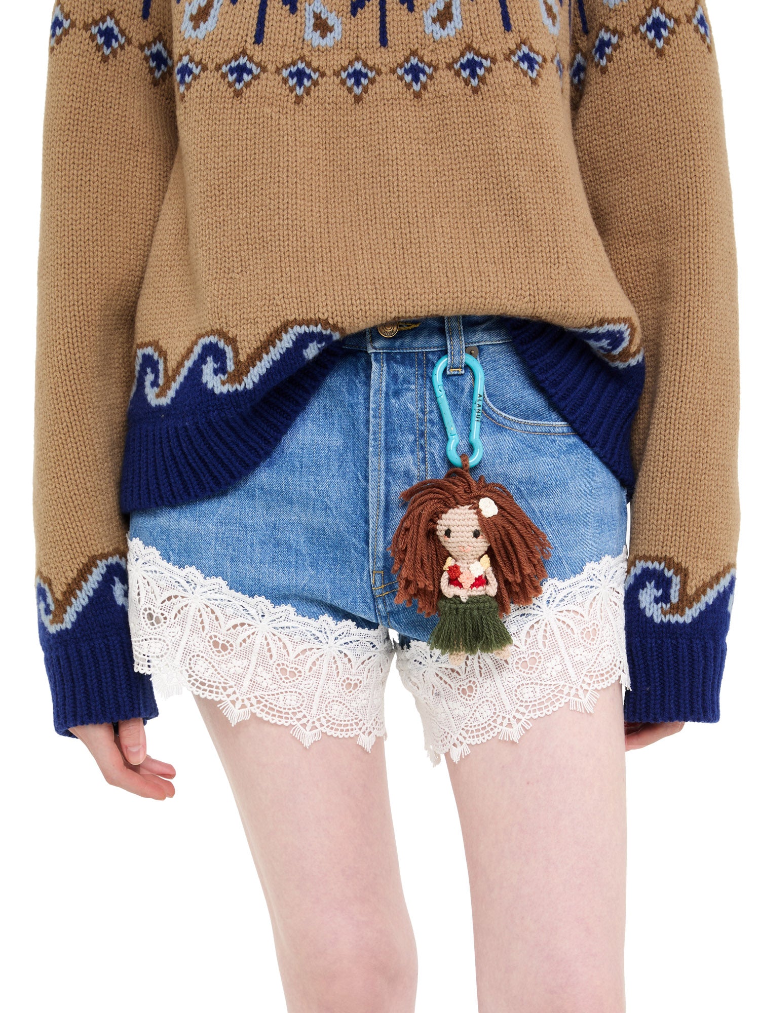 Hula Girl Amigrumi Crochet Keyring