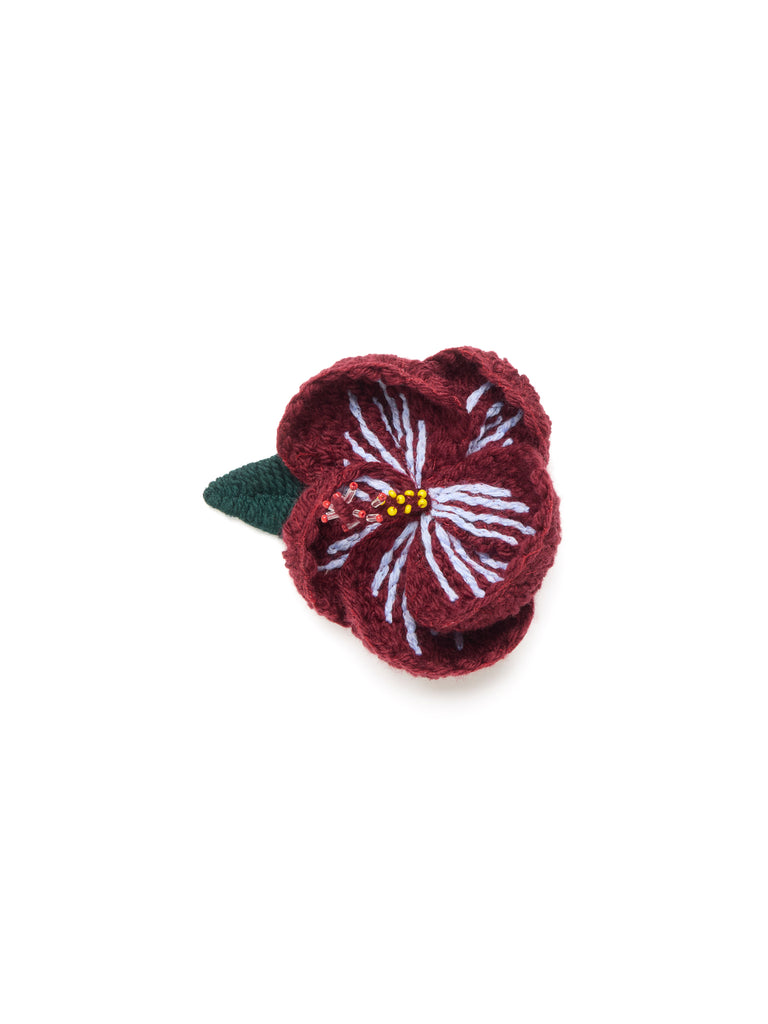 Hibiscus Embroidered Brooch