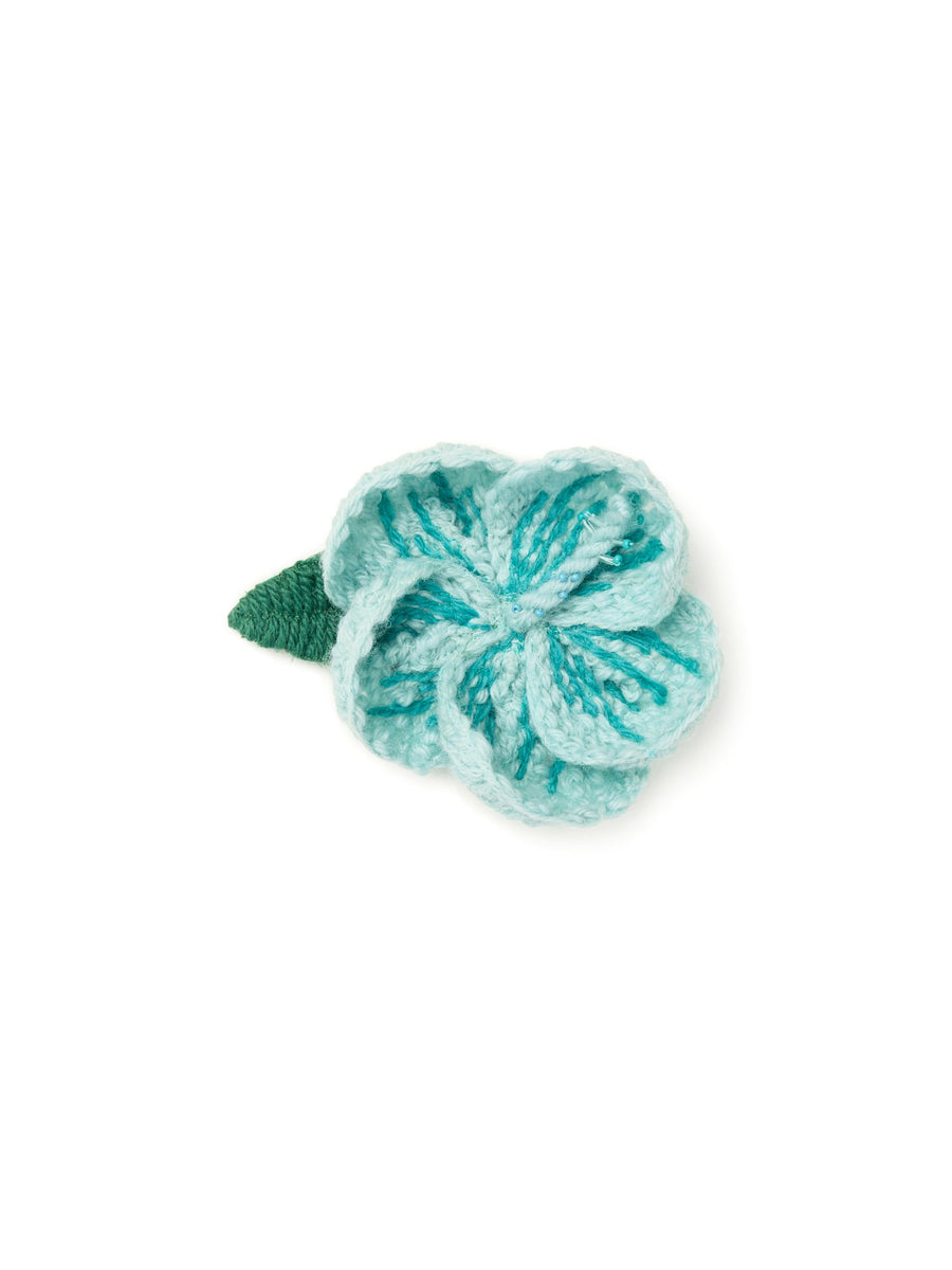 Hibiscus Embroidered Brooch