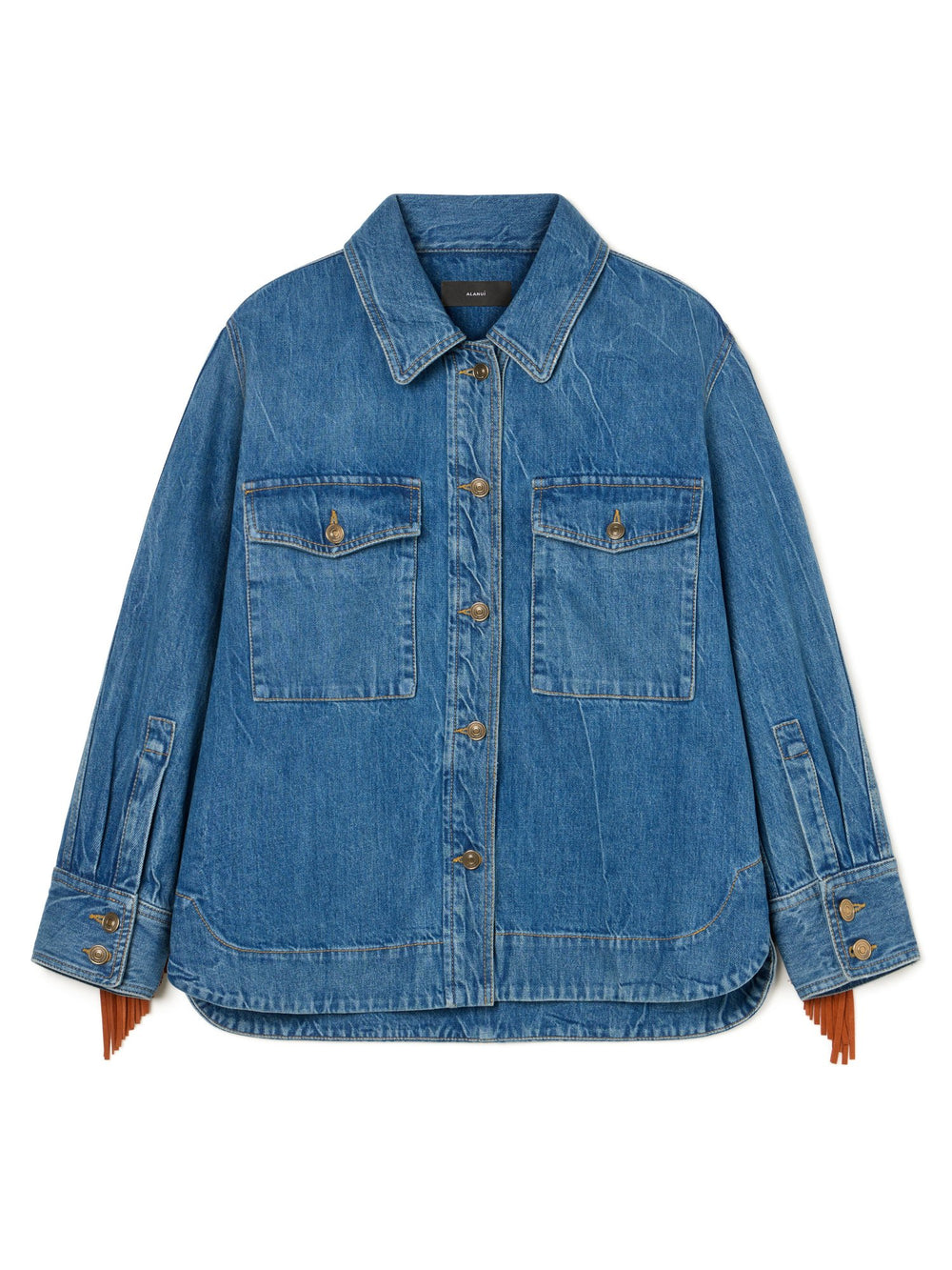Alanui-Tops & Shirts-Woman-Medium Wash Denim-LWYD004R26 DEN001-2