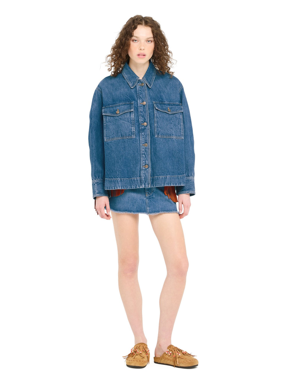 Alanui-Tops & Shirts-Woman-Medium Wash Denim-LWYD004R26 DEN001-4