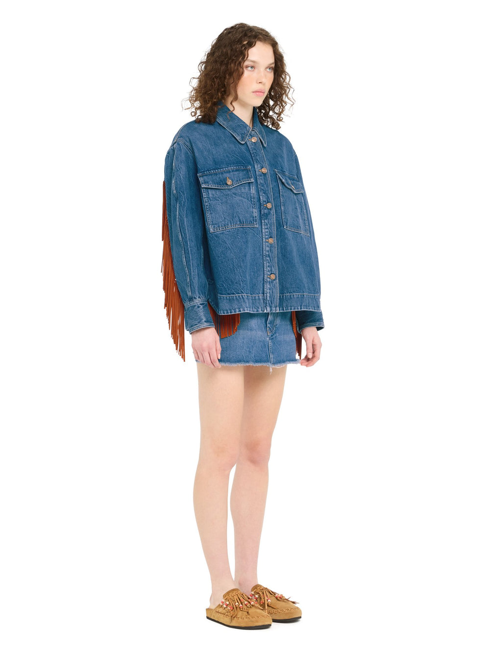 Alanui-Tops & Shirts-Woman-Medium Wash Denim-LWYD004R26 DEN001-5