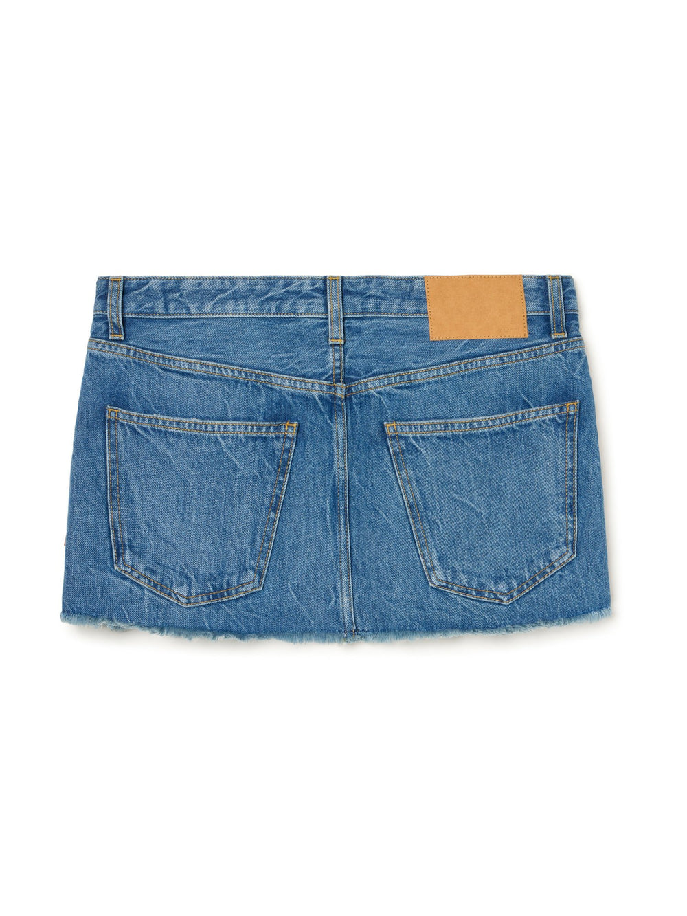 Golden Dusk Denim Mini Skirt